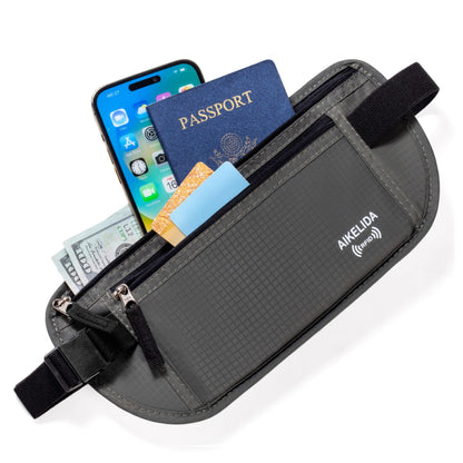 RFID Blocking Passport Holder - Money Belt & Travel Wallet, Travel Belt Bag Fanny Pack for Women Men