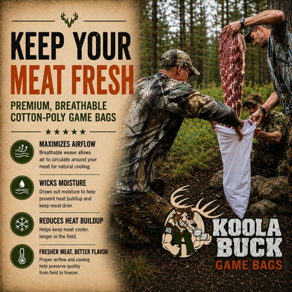 Koola Buck Treated Deer Game Bag, Hunting Body Bag, Large 72"
