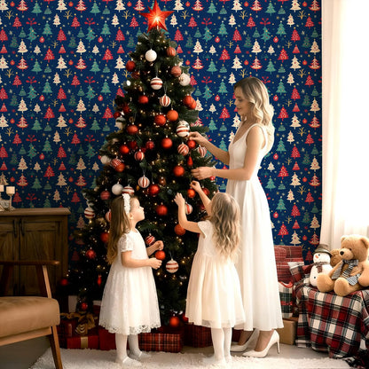 Kitico Peel and Stick Wallpaper – Self Adhesive Wall Paper for Walls, Waterproof Removable Contact Paper Roll for Everyday Home Décor & Christmas Gift Wrap Roll 17.7"x196.8"