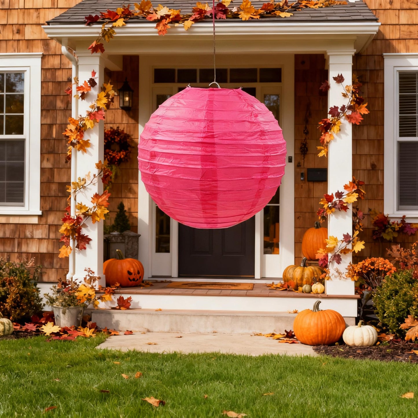 25 Pack Paper Lanterns, Sizes of 4", 6", 8", 10", 12", Hanging Lanterns Decorations Ball Lanterns for Home Decoration, Birthday Party and Wedding Decorations (Rose Red)