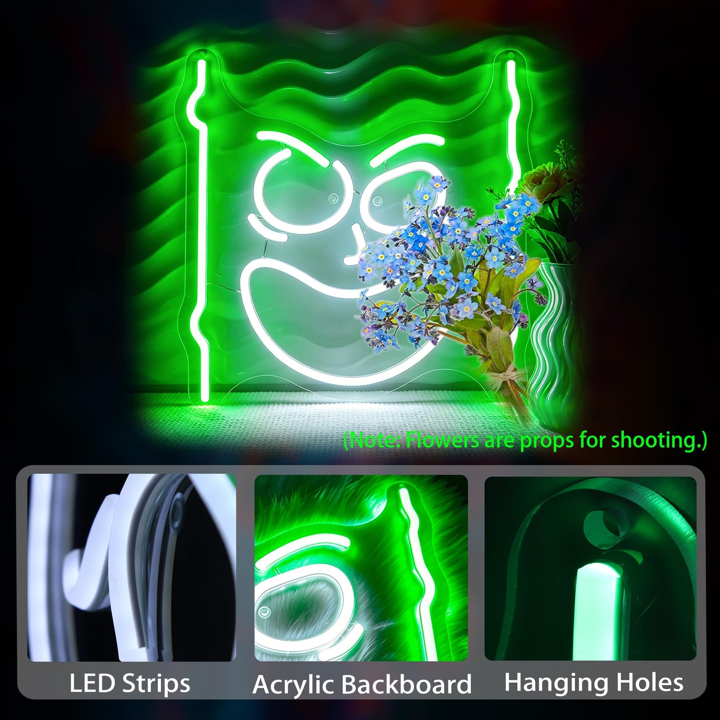 Bkuupau Neon Sign, Neon Signs for Wall Decor - Dimmable LED Light Signs Home Decor for Bedroom, Man Cave, Gaming Room, Party, Club, Bar Decoration - Christmas Halloween Easter Gift