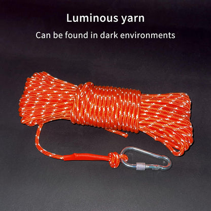 NewDoar 6mm Marine Floating Rope High-Strength Braided Reflective Anchor Mooring Rope with Hook 10M 20M 30M 50M Dock Lines for Boating,Camping,Anchoring, Fishing,Mooring,Tent Canopy-Orange/10M