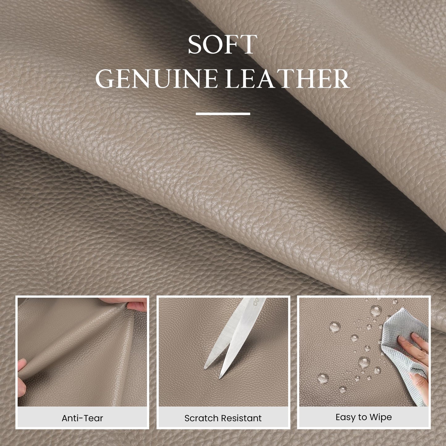 befen Soft Real Leather Hobo Bags for Women, Woman Crossbody Purses Leather Purse Shoulder Handbag Slouchy Bag for Daily & Travel Taupe