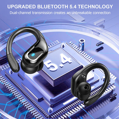 Ltinist Wireless Earbuds, 75hrs Bluetooth 5.4 Headphone Sport, 2025 Bluetooth Earbuds Deep Bass Over Ear Buds with Earhooks, ENC Noise Cancelling Earphone Mic, IPX8 Waterproof for Workout/Running/Gym