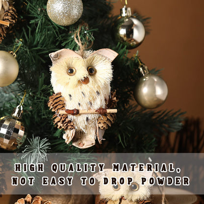 Sotiff 68 PCS Woodland Christmas Tree Ornaments Decoration Set - Includes Forest Animal, Gold Ball, Hedgehog, Jute Tree Wrap & Bows for Farmhouse Rustic Fall Winter Holiday Party Decor
