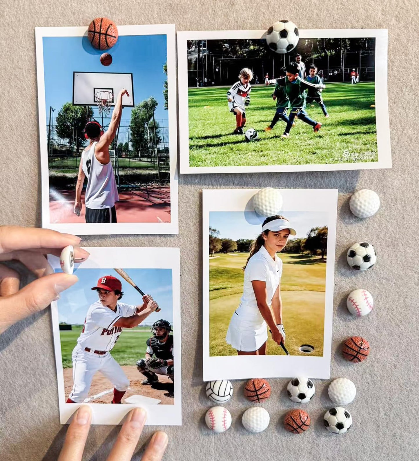 Push Pins for Wall,25Pcs Sports Decorative Push Pins, Thumb Tacks for Bulletin Board, Photos Wall & Maps, Desk Decor for School Offices (Golf)