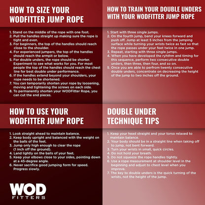 WODFitters Ultra Speed Cable Jump Rope - Adjustable Speed Rope for Double Unders