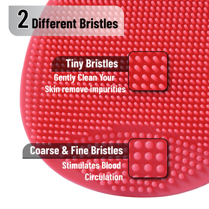 Slick- Silicone Facial Cleansing Brush, 4 Pack, Silicone Face Scrubber Exfoliator