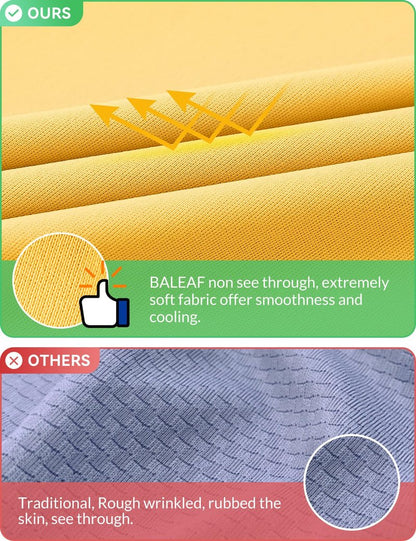 baleaf Rash Guard for Women Hiking Shirts Sun Shirt SPF UPF 50+ Quick Dry Long Sleeve Workout Tops Running Top Yellow M