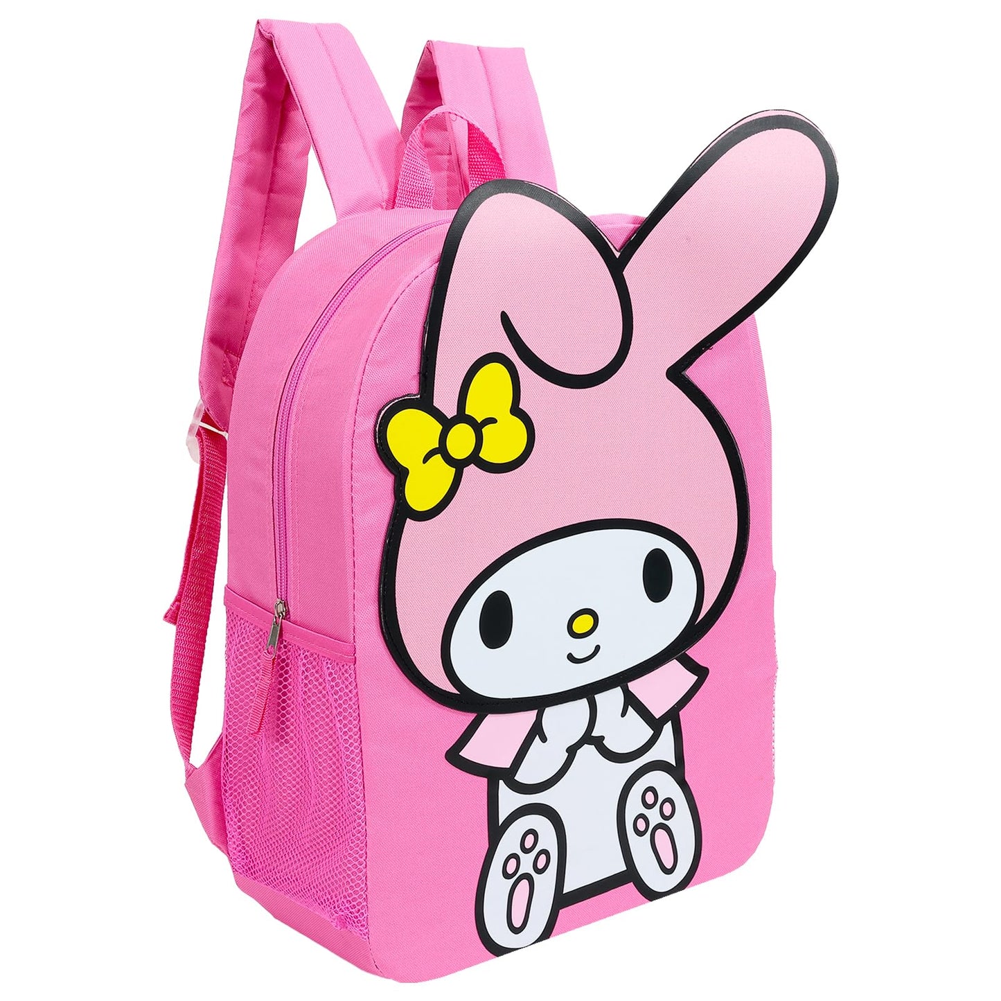 My Melody Backpack for School - Bundle with 16” My Melody School Backpack Plus Hello Kitty Stickers, Water Bottle, More | Hello Kitty and Friends Backpack for Girls