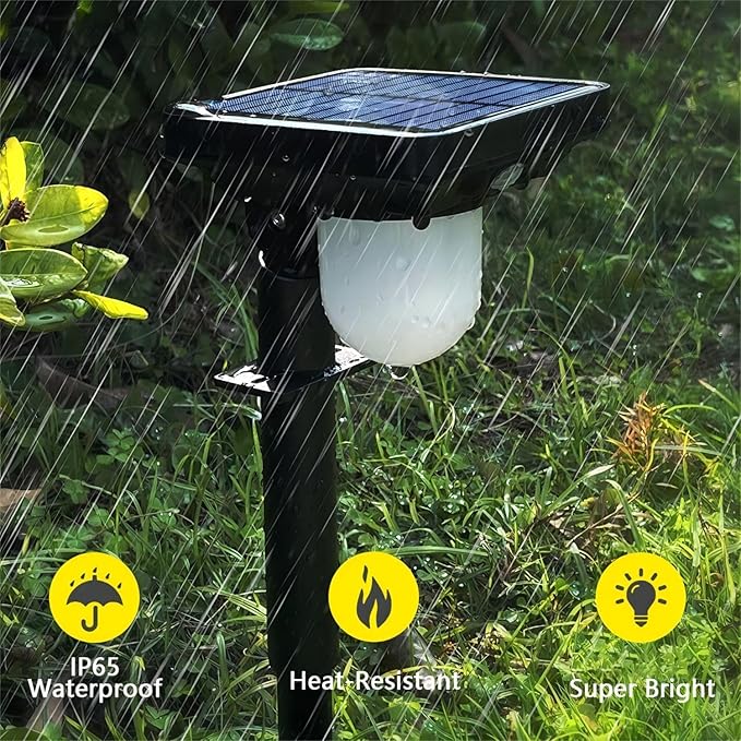 Super Bright Outdoor Solar Garden Lights Motion Sensor Pathway Light Landscape Lighting for Yard, IP65 Waterproof Solar Powered Porch Lights Walkway Lawn Patio Garden Decor