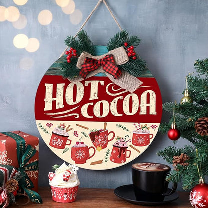 Vicenpal 22 Pcs Interchangeable Welcome Sign for Front Door with 17 Magnetic Icon Wooden Seasonal Front Porch Door Decor with 4 Seasonal Wreaths for Holiday Halloween Christmas Gift (Blue,Rustic)