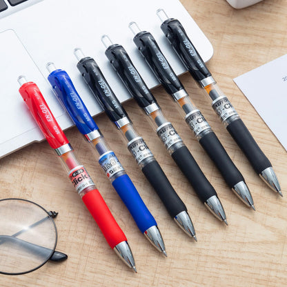 M&G 30 Pcs Gel Pens, 0.5mm Fine Point Gel Ink Pen, High Capacity Retractable Rollerball Pens, Gel Ink Pen with Soft Grip for Smooth Writing Office School (21 Black+6 Blue+3 Red)