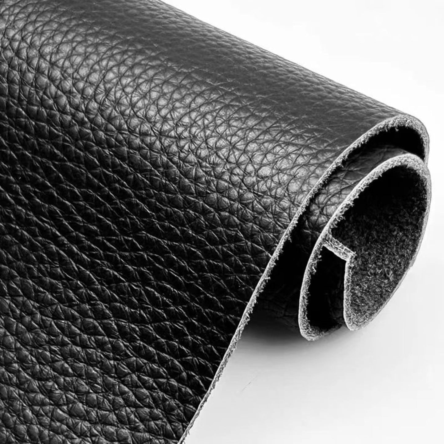Black Leather, 1.4-2.0mm Thickness for Wallets, Briefcases, Sofa & Stool, Leather Sheets for Crafting (Blacklizhiwen20×40"