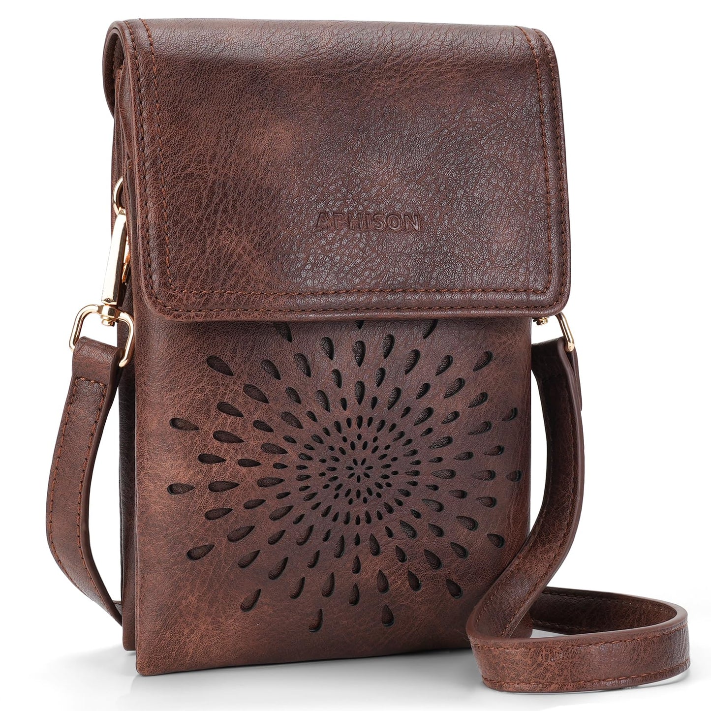 APHISON Small Crossbody Bags for Women Trendy, Leather Crossbody Phone Purses Handbags with Adjustable Strap