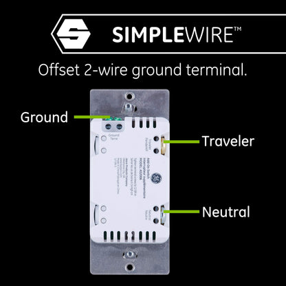 Enbrighten White Add-On Switch, QuickFit & SimpleWire, Smart Light Control, Z-Wave/Zigbee Smart Light Switch, Works with Alexa, Google Assistant, Not A Stand Alone Switch, Smart Home Devices, 46200