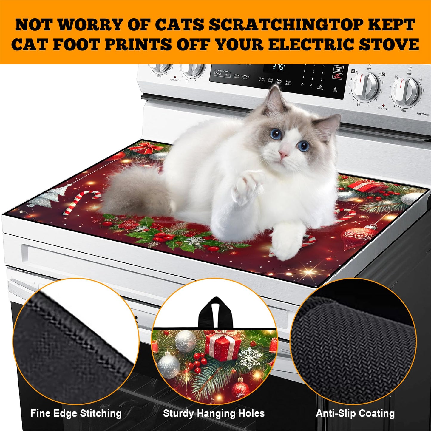Stove Top Cover for Electric Stove: 28''×20'' Stove Cover Elevate Your Kitchen Reliable Heat Protection,Non-Slip Kitchen Decor (MAI-G2411289)