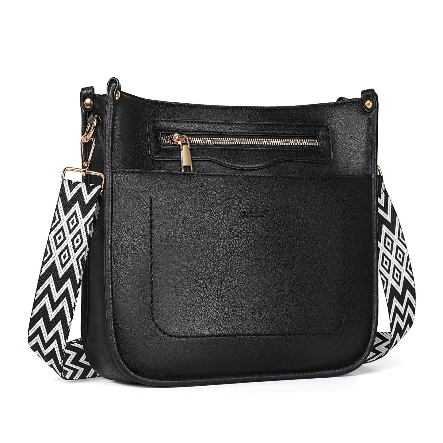TANTOMI Crossbody Bags for Women Crossbody Purses Vegan Leather Hobo Bag Shoulder Handbags with Guitar Strap-7 Pockets