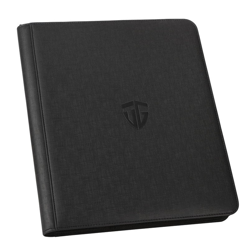 TCGUARD Toploader Binder,Holds 216 Toploaders,9 Pocket Top Loader Binder with Sleeves for 3"x4" Rigid Toploaders Hard Cases,Top loader Binders for TCG, MTG Card Binder, Trading Cards Binder(Black)