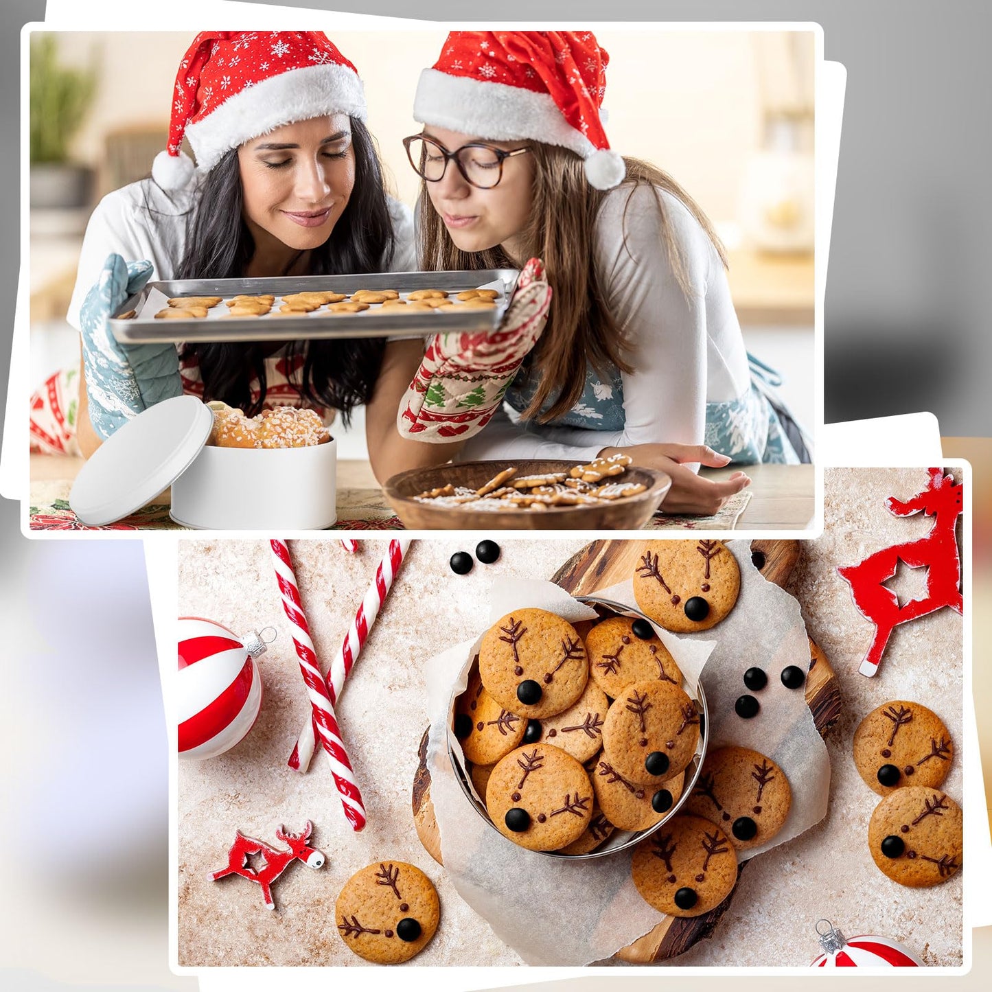 Hicarer 10 Pack Pure White Cookie Tins with Lids Round Mini Cake Gift Metal Empty Tin Cookies Container Tin Cans with Lids for Cakes Tinplate Box for Storing Snack Chocolate Baking