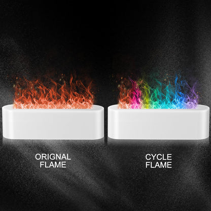 Colorful Flame Fire Diffuser Humidifier, 7 Colors Changing Oil Diffuser, Ultra-Quiet Aroma Essential Oils Aromatherapy Diffusers for Large Room, Bedroom, Office(Timeable, Waterless Auto off-150ml)