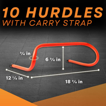 Yes4All Agility Speed Training, Agility Hurdles for Athletes, Speed and Agility Training Equipment for Soccer, Basketball, Football Hurdle Training – 10 Hurdles with Carry Strap