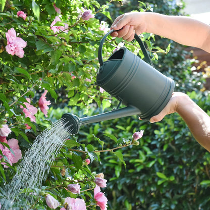 OKREK Plastic Watering Can for Indoor Plants Outdoor Garden Flowers - House Plant Watering Can with Sprinkler Head (1/2 Gallon, White)
