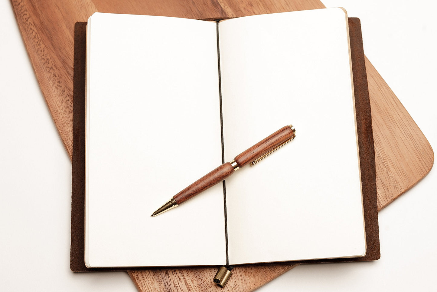 Wanderings Standard Size Travelers Notebook/Handcrafted Genuine Leather Journal - 4.75" x 8.5" (12 x 22cm) - Refillable Travel Journal - 100 GSM Blank Inserts