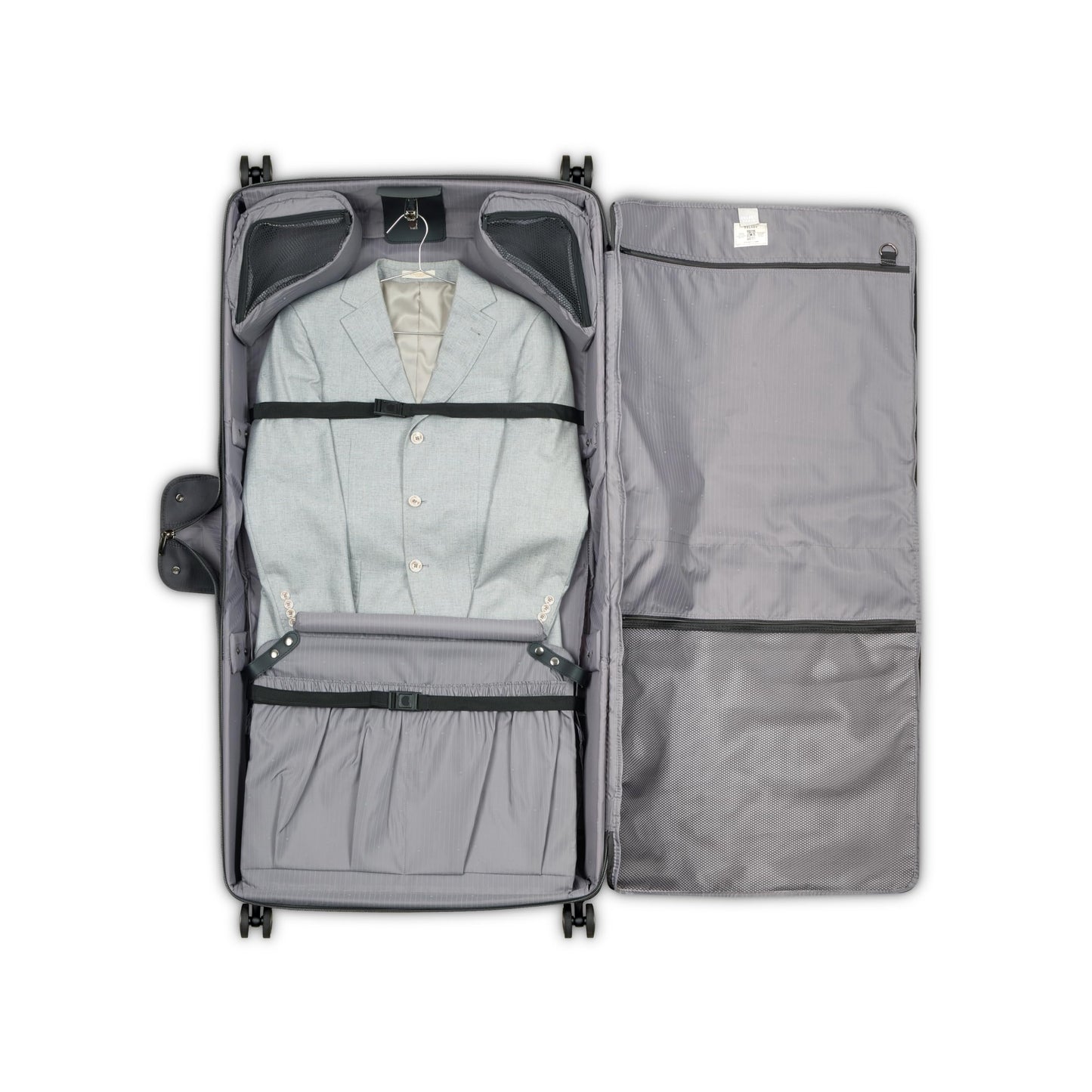 DELSEY PARIS Helium DLX - Rolling Garment Bag with Spinner Wheel - Lightweight Travel Garment Bag - SECURITECH Zip - Suit and Dresses Rolling Travel Bag - Checked Size, Black