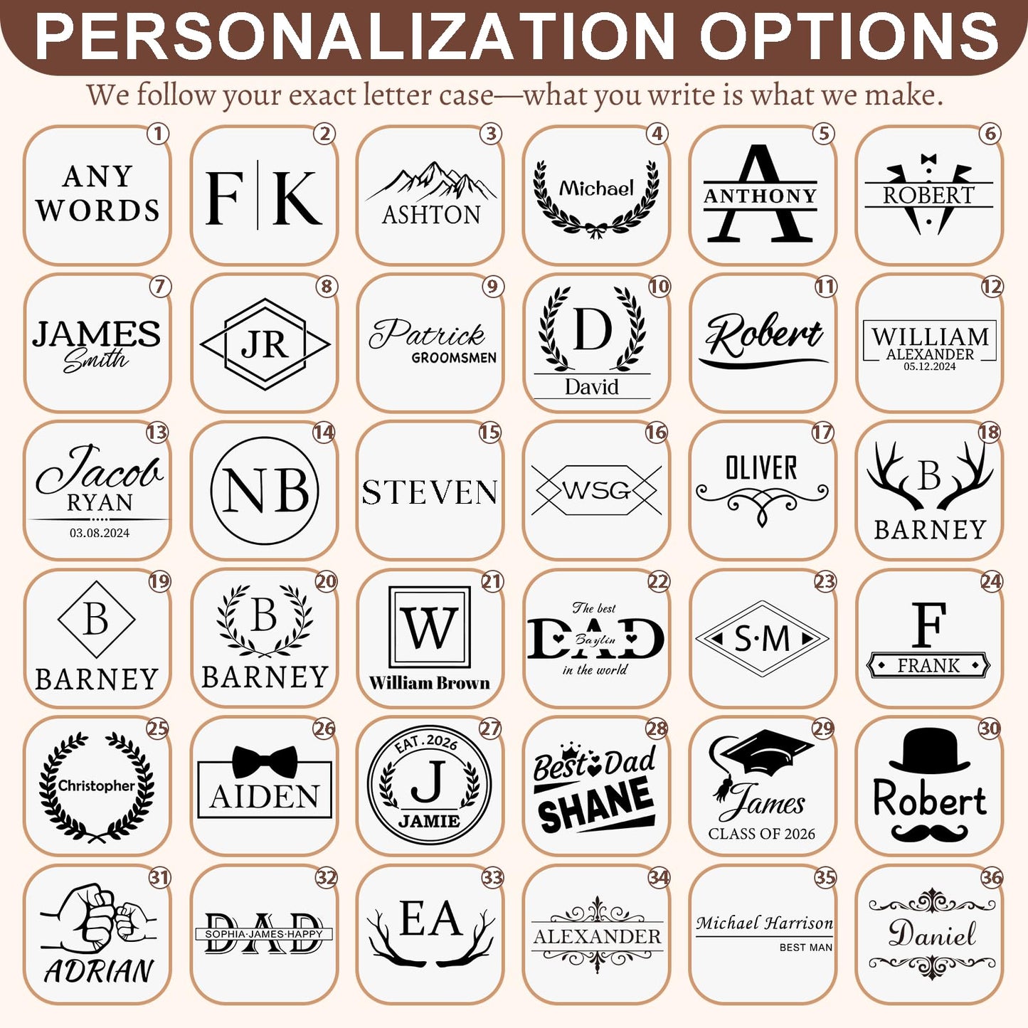 Personalized Toiletry Bag for Men, Engraved Name & Text, Father's Day Birthday Gifts for Men, Dad, Leather Men's Toiletry Bag for Traveling, Customized Birthday Gifts for Husband, Grandpa, Lover