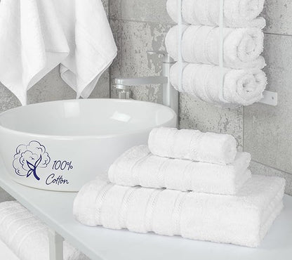American Soft Linen Premium 3 Piece Towel Set, 1 Bath Towel 1 Hand Towel 1