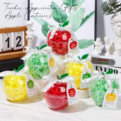 dZbGift Teacher gifts card holder-6pcs plastic apple containers,teacher graduation gifts,back to school,first day of school,teacher birthday gifts