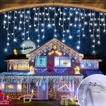 98FT Christmas Lights Outdoor Decorations 900LED Fairy String Light 12 Lighting Modes with Timer Memory Waterproof Christmas Light for Yard Roof Party Holiday Wedding Garden Decor