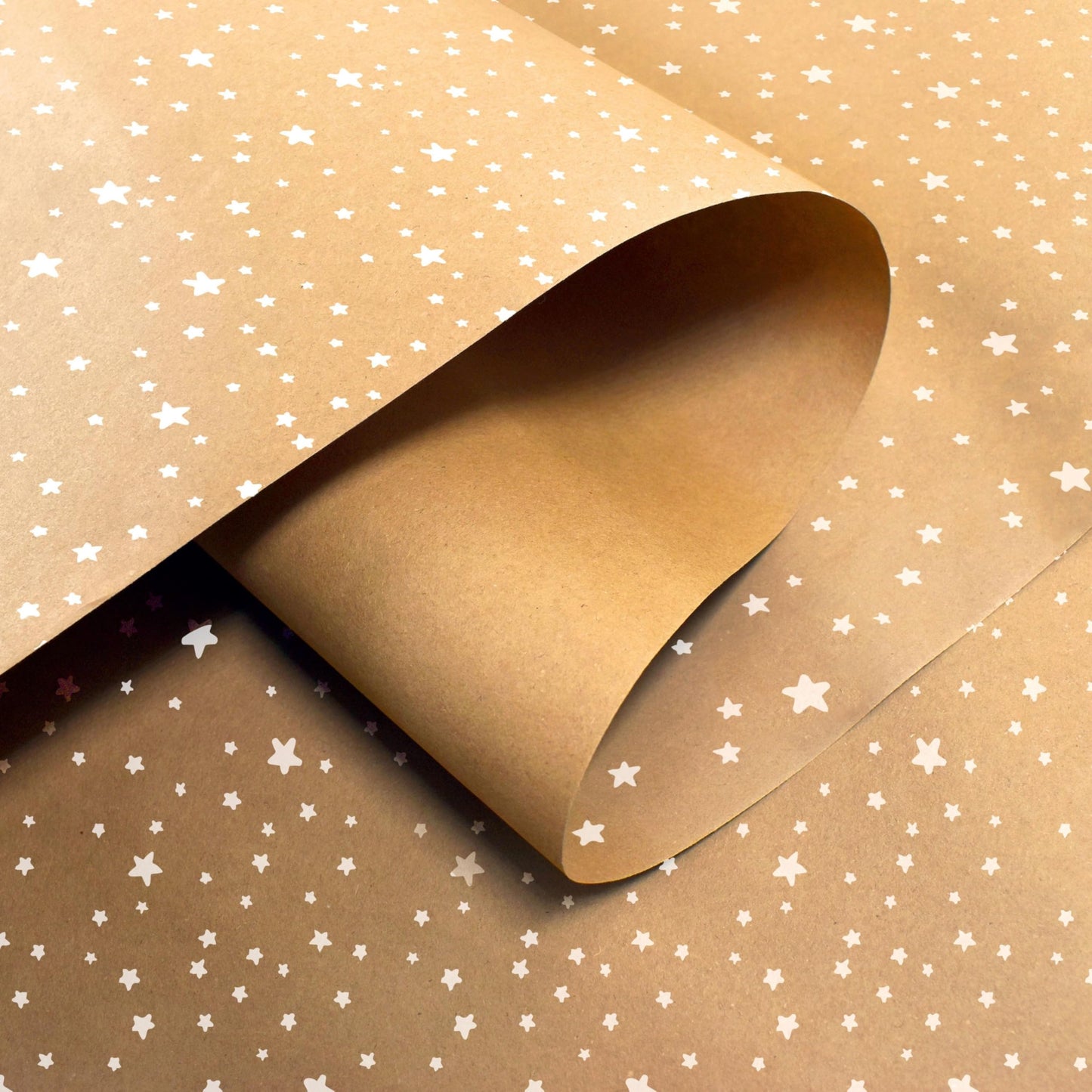 volila Brown Paper Roll 17.5 inch x 50 feet - Stars Kraft Paper Roll for Gift Wrapping Flower Boquet Craft Supplies - Brown Wrapping Paper for Moving Packing Paper