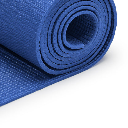 Sunny Health & Fitness Exercise Anti-Slip Yoga Mat Durable Non-Slip Compact Lightweight Cushioned Support for Standard or Hot Yoga, Pilates, Stretching Exercises, Meditation and Floor Workouts