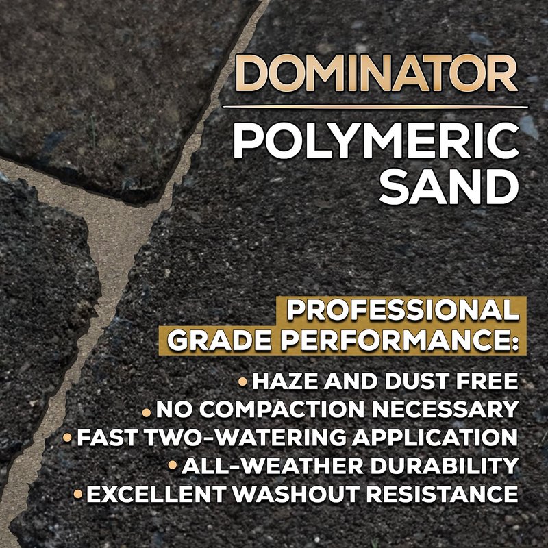 10 Pound Gray Beige DOMINATOR Polymeric Sand with Revolutionary Ceramic Flex Technology for Stabilizing Paver Joints/Gaps, 1/8” up to 4”, Professional Grade Results