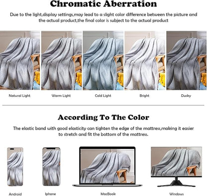 NEWCOSPLAY Super Soft Throw Blanket Grey Premium Silky Flannel Fleece Leaves Pattern Lightweight Bed Blanket All Season Use (Grey, Throw(50"x60"))