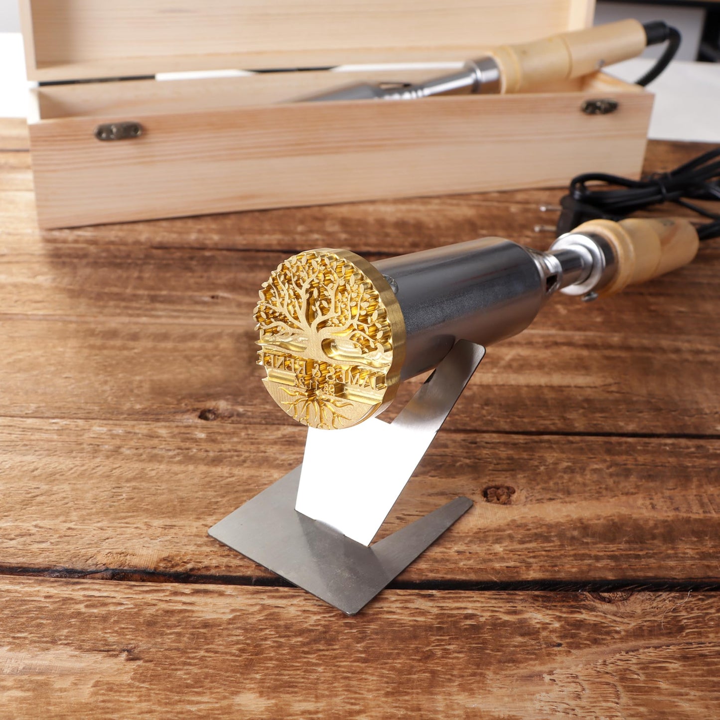 Custom Electric Branding Iron - Personalized Branding Iron, Suitable for Wood, Food, Paper and Leather, Metal Logo Stamp, Handheld Branding Tool, 0.8-4 in