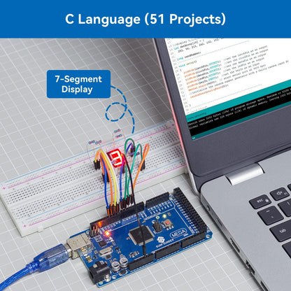 SunFounder Project The Most Complete Electronics Starter Kit Compatible with Arduino Mega 2560 R3 Mega328 Nano, 73 Tutorials Included