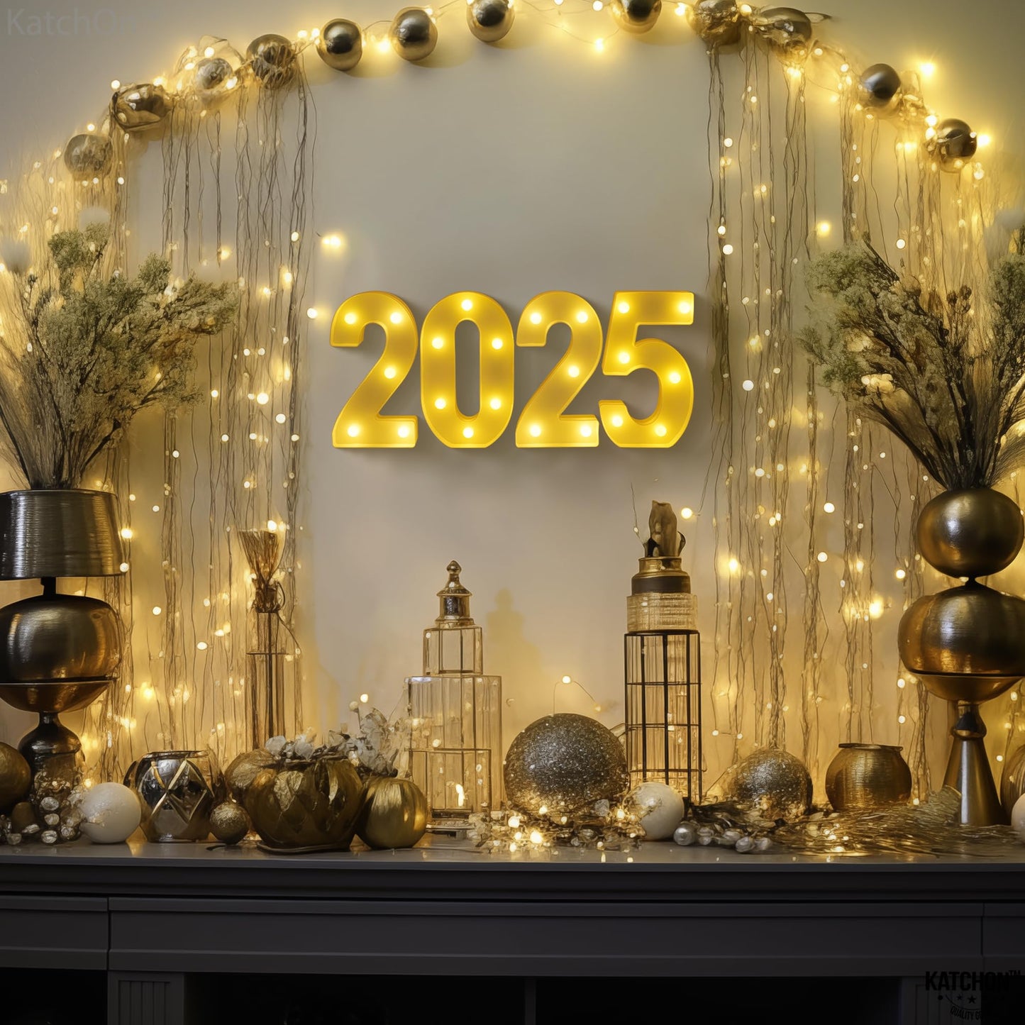 KatchOn, LED Light Up Numbers 2025-8.2 Inch, Light Up 2025 Sign | 2025 Number Light Up Sign for Happy Graduation Decorations 2025 | LED Graduation 2025 Sign for 2025 Graduation Party Decorations