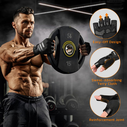 ATERCEL Gym Workout Gloves for Men and Women, Weight Lifting Gloves with Excellent Grip, Lightweight Fitness Glove for Training, Cycling, Pull Ups, Exercise, Climbing, Rowing and Weightlifting Small