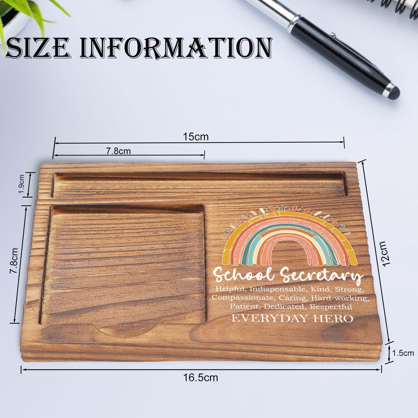 School Secretary Appreciation Gifts Desk Self-Stick Note Pad Holders, Thank You Gifts for School Secretary Assistant Principal Staff Worker Admin EDP04