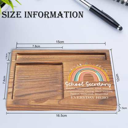 School Secretary Appreciation Gifts Desk Self-Stick Note Pad Holders, Thank You Gifts for School Secretary Assistant Principal Staff Worker Admin EDP04