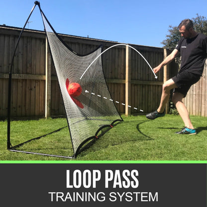 QUICKPLAY Spot Target Soccer Rebounder | Weather-Resistant Rebound Net with Carry Bag | Great for Passing, Receiving, and Trapping Practice | Ideal for Team or Solo Training