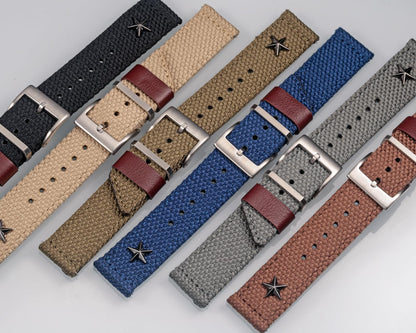 torbollo Quick Release Watch Bands - Choice of Color and Width (18mm, 20mm, 22mm or 24mm) Watch Straps, Quality Nylon Strap and Sturdy Brushed Buckle, 22mm / Large Wrist (7.1''-8.9''), no.