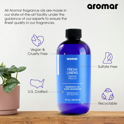 AROMAR Premium Fragrance Oil - Essential Oil for Diffusers & Home Aromatherapy - Cool Waters - 8oz