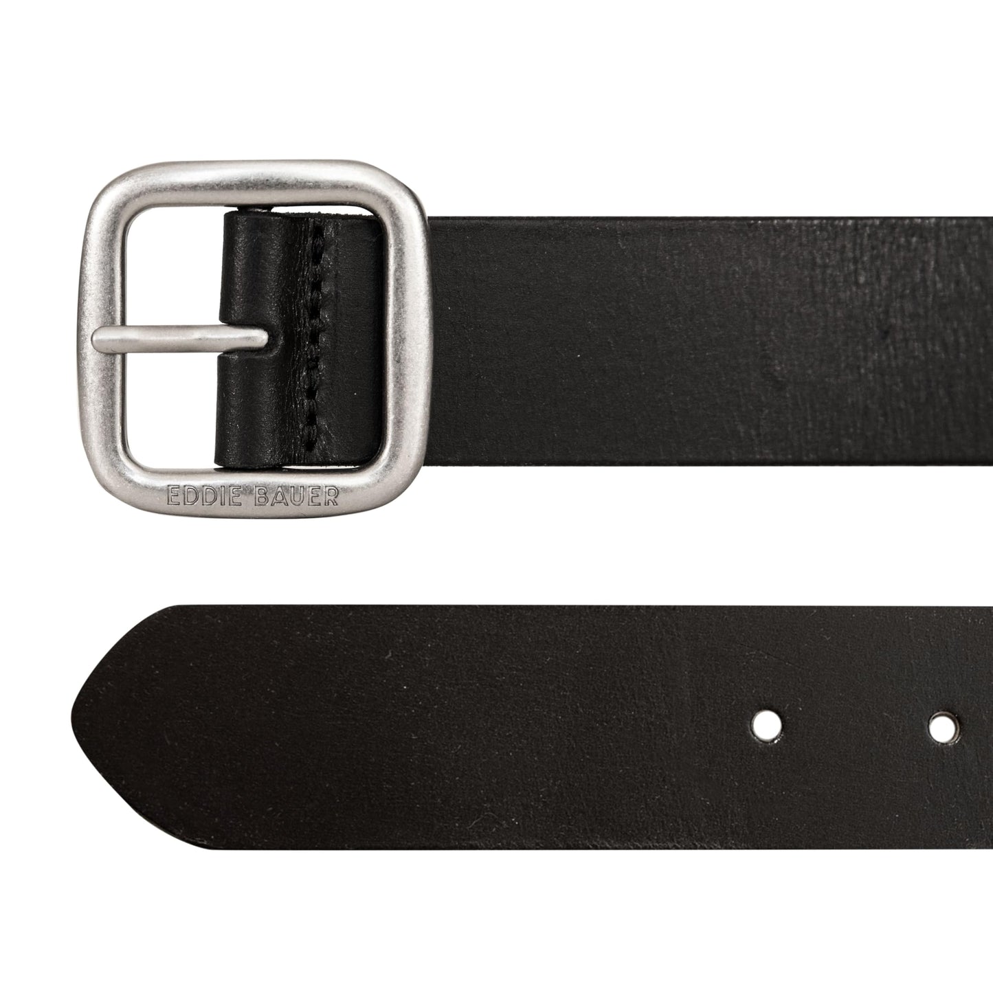 Eddie Bauer Women's Casual Leather Belts with Durable Metal Buckle, Center Bar - Black, XX-Large
