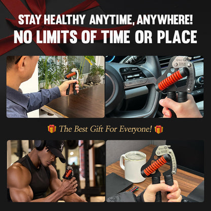 GD IRON GRIP Grip Strength Trainer Adjustable Hand Gripper Strengthener Hand Grip Exerciser Wrist Strengtheners Silent & Durable – Forearm, Finger & Hand Strength Training for Athletes, Climbers & Rehabilitation (4. IG 12LV SILICONE GRIP (26~181lbs))