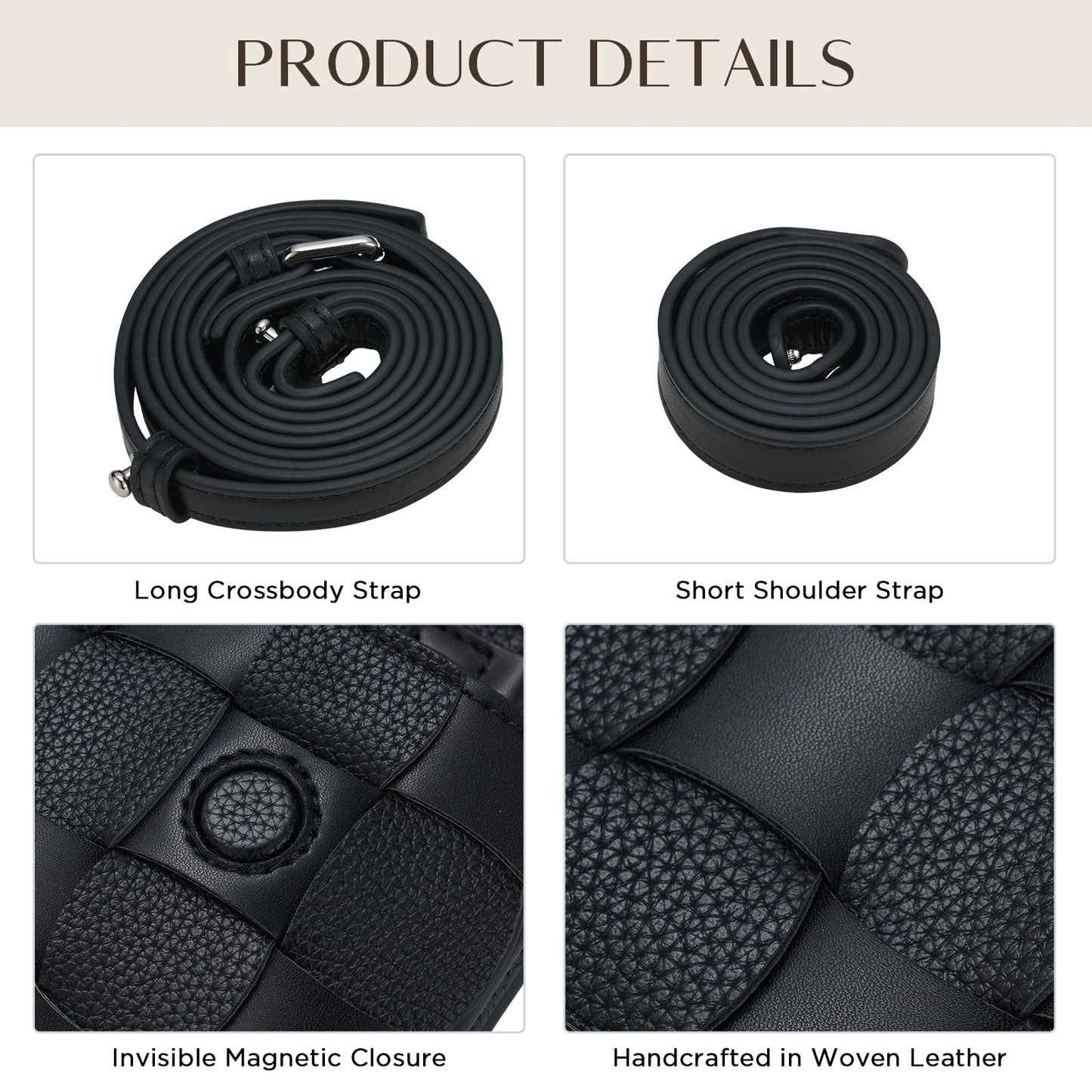 CHUNLI Trendy Woven Evening Clutch Purses for Women, PU Leather Crossbody Shoulder Purse Handbag for Women Evening, Formal Events, Wedding, Party, and Special Occasions