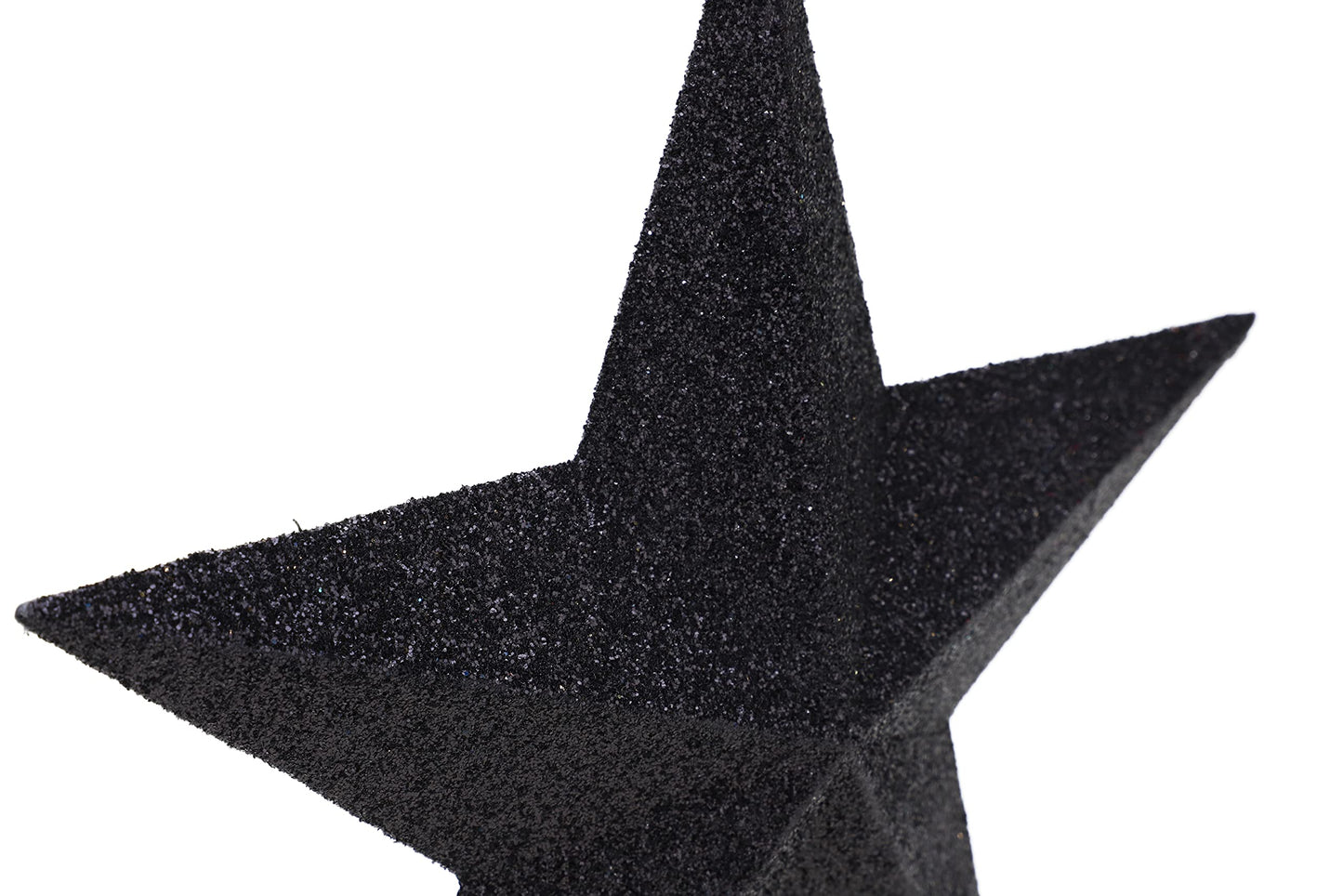 Christmas Concepts® 20cm Glitter Tree Top Star Decoration – Christmas Tree Topper/Ornament (Black)